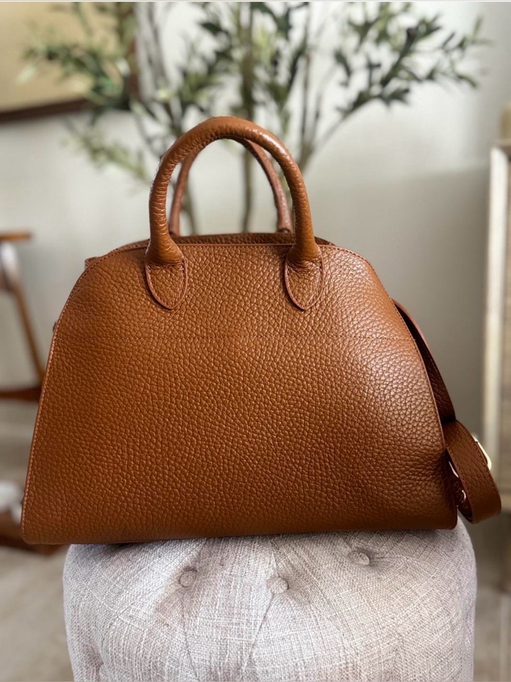 Divina Firenze Viral TJMAXX satchel purse; Brown Genuine Leather Handbag